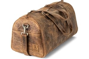 Berliner Bags Weekender Oslo skórzana torba podróżna dla mężczyzn i kobiet, brązowa duża 45 l