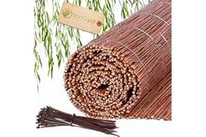 BOOGARDI Weidenmatte - 20 Größen - Weidenzaun 160 cm hoch x 300 cm lang - Sichtschutzmatte Balkonverkleidung Sichtschutz Garten Zaun Balkon Sichtschutzzaun Holz