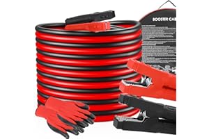 ‎MAMIZO MAMIZO 6m 50mm² 3000A Überbrückungskabel, Startkabel Set Starthilfekabel, 12V/24V, den Schnellstart, mit Schutzhandschuhen, für PKW LKW kupferbeschichteten Aluminiumkabeln Starthilfekabel (6M)