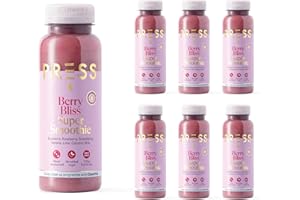 PRSS 100% COLD PRESSED Press, Berry Bliss Super Smoothie, 250ml X 6, Cold Pressed Berry Smoothie, Vegan Friendly