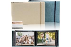 LPZMPZ fotoalbum 10 x 15 100 foton små för fästa bildalbum liggande format med foliefickor för gåvor bröllop par baby familj