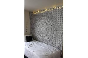 Elephant Throw Tapestry, Indian Mandala Wall Hanging, Bohemian Decor, Dorm Room Decorations, Hippie Wall Urban Tapestries, Cotton Beach Blanket, Boho Picnic Throw, Cotton Bedding by RAAJSEE (140X220 CMS TWIN)