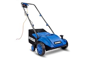 Hyundai Electric Lawn Scarifier/Aerator/Lawn Rake, 1500w, 32cm Working Width, 4 Adjustable Scarifying Heights, Foldable Handles, Compact and Lightweight With 3 Year Warranty
