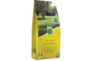 BHS PED5 | 5kg | 250 m² | Gazon Eco Durable | Graminées et trèfle | Pelouse Verte Toute l’année | Economique en Eau | Facilité d’Implantation, Homogène