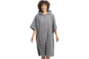 HOMELEVEL Ponczo kąpielowe, uniseks, ponczo surfingowe ze 100% bawełny, chusta dla dorosłych, szlafrok kąpielowy dla kobiet i mężczyzn, ręcznik kąpielowy z kapturem