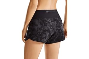 CRZ YOGA Donna Pantaloni Corti Sportivi da Allenamento per Il Fitness - 10cm