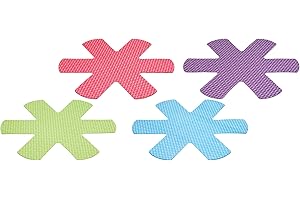 Colourworks Anti-Scratch Fabric Pan Protectors, Pot and Pan Cushioned Dividers for Separating Non Stick Saucepans, 'Brights' Colours, 38 cm (15'') - Pack of 4