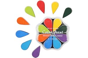 Funxim Ink pad of 8 Petals Stamp Pad Fingerprints Set, Non-Toxic Washable Stamp Pad for paper craft, fabric painting, crafting and creative design