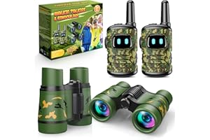 Funblitz Walkie Talkie Niños, Juguetes Niños Niña 3-9 Años Prismáticos Niños Regalos para Niños de 3-9 Años Binoculares Niños Juegos Exterior Niños 3-9 Años Kit Explorador Niños