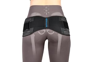 NIdreamCE Sacroiliac SI Joint Hip Belt for Sciatica, Lower Back, Leg & Pelvic Pain Relief - Adjustable Sacroiliac Belt Support Brace for Women and Men (Black)