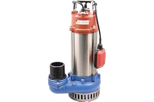 GÜDE ALPHA Güde 75805 Submersible Dirty Water Pump PRO 2200 A (2200 W, 42000 l/h Flow Volume, IG 3 Inch Connection Thread, 10 m Connection Cable), Blue/Red