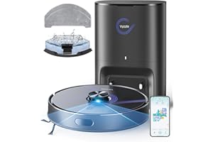 ‎VYZZLE Vyzzle Saugroboter mit Wischfunktion 5500 Pa, Saugroboter mit Absaugstation 3.5L, Staubsauger Roboter für Tierhaare Teppich Böden, APP Steuerung, Alexa & Google Assistant Sprachsteuerung
