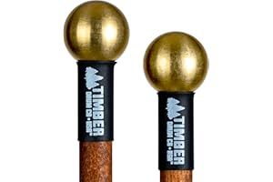 Timber Drum Co. Timber (Made in U.S.A.) Brass Mallets with Birch Handles-for Playing, Bell Tree & Crotales (TB3M)
