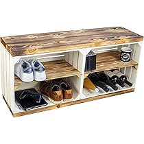KADAX Tuinbank, 119 X 43 X 75 Cm, Bank Van Een Vezelplaat, Zitbank Met Opbergruimte En Rugleuning Weerbestendige Houten Bank Voor Tuin Balkon 119 Cm Gouden