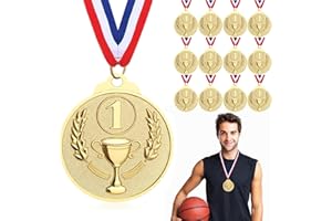 Hianjoo 12-pak medali dla dzieci, złoty srebrny brązowy medal na dzień sportu nagrody na zawody gimnastyczne, prezenty imprezowe, dla dzieci i dorosłych