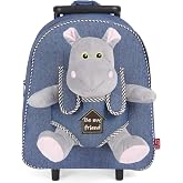 Sac à Dos Peluche Pour Enfant 3-5 Ans - Cartable Doux Avec Doudou Amovible - Idéal Maternelle, Voyage, Petit Cadeau - 6