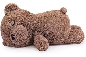 Yeqivo Koala Peluche a Forma di Orsacchiotto che Dorme Bambola del Sonno koalabär Addormentato Regalo Bambino (50CM,Marrone)
