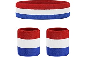 ‎HANERDUN HANERDUN Sport Stirnband Herren Damen Schweißbänder Kopf Stirn Frottee Kopfband Sport für Laufen Fahrrad Joggen Tennis Fußball