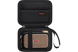 Canboc Hard Carrying Case for Positive Grid Spark GO 5W Ultra-Portable Smart Guitar Amp, Electric Guitar Speaker Box, Mesh Pocket fits Cable, Black