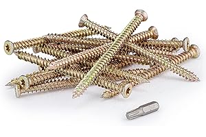 SEQUAL® 50mm Easy Drive Countersunk Concrete Screws (Pack of 20) - No Plugs Needed, Torx Head, T30 Driver Bit Included