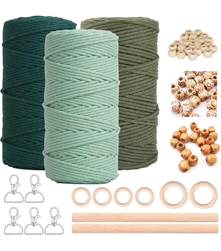 Makramee Korbbau Set Für Anfänger, Korb Bastelset Kit Mit