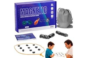 TKGEOUE Divertente gioco magnetico da tavolo,Scacchi da combattimento con magnetico,Gioco di scacchi magnetico,Gioco Scacchi Combattimento,Gioco da donna educativo con effetto magnetico