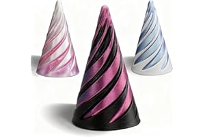 YXIING 3 Pcs 3D Printed Spiral Fidget Toy, Impossible 3D Printed Spiral Fidget Toy, Spiral Pyramid Fidget for Desk Decor Souvenir Gift