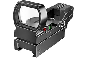 Feyachi RS-28 Red Dot Softair 4 reticoli 5 Impostazioni di Luminosità Green & Red Mirino Softair per 20mm/22mm Weaver/Picatinny Rail