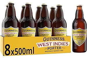 Guinness West Indies Porter Beer | 6% vol | 8 x 500ml | Mellow & Complex | Hoppy | Notes of Toffee & Chocolate | Porter with More Hops & Higher Gravity | Brewed in Ireland