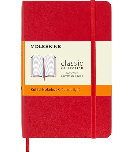 Moleskine - Classic Ruled Paper Notebook - Hard Cover and Elastic