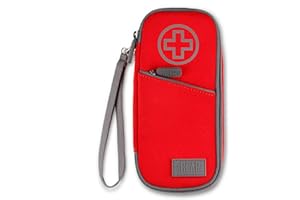 USA GEAR Borsa per Diabetici - Custodia da Viaggio per Insulina con Interno Isolato Compatibile con Aghi per Penne da Insulina, Confezioni di Gel di Glucosio e altre Forniture per Diabetici - Rosso