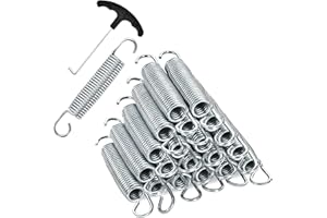 GOPLUS Juego de 20 Muelles para Cama Elástica de 14cm, Muelles de Trampolín de Acero Galvanizado Resistentes a la Oxidación, Resistentes al Desgarro, con Gancho de Remolque