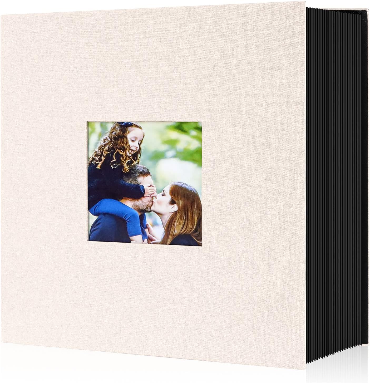 Lanpn Album de Fotos 10x15 600, Grande Lino Album para Photos Bolsillos Verticales Horizontal Beige