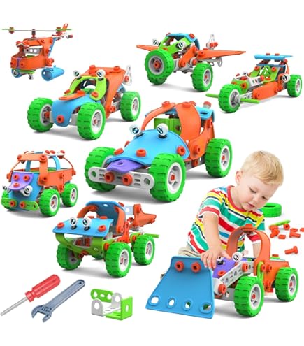 MOONTOY Construction Toys from 5 6 7 8 9 Years Boys 218 Pieces Building Blocks Dinosaur Toy for Children 10 in 1 Educational Toy Building Box Educational Toys Gifts for Children