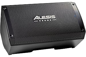 Alesis Strike Amp 8 MK2 - Amplificateur 2000 W pour Batterie électronique avec Bluetooth, woofer 8", Filtre Passe-Haut et Mise à la Terre