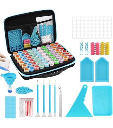 Kit Organisation Diamond Painting Lrocotanc - 60 Pots Avec étiquettes + Outils Pour Rangement Perles