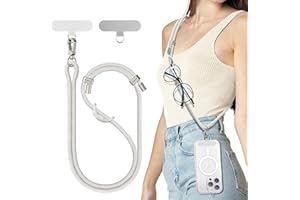 SURPHY Cordon Téléphone Portable Universelle, Tour de Cou Telephone Réglable et Détachable, laniere telephone portable Longue en Nylon Compatibles avec des Smartphones etc