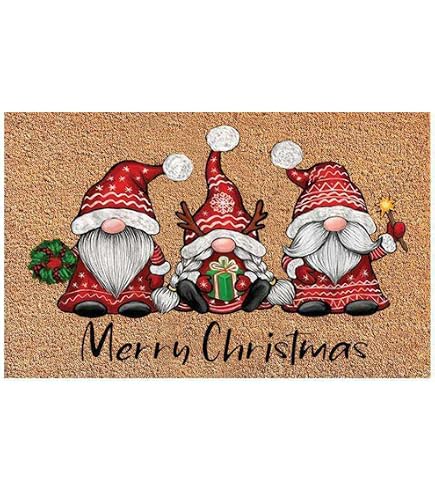 Tapis De Porte En Forme De Maison En Pain D’épice - 60x40 Cm, Antidérapant, Doux, Thème Noël Hiver