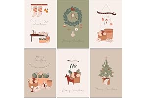 Bear and Bee 36 tarjetas navideñas tradicionales ecológicas hechas de papel reciclado, mixtas