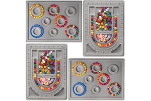 Coloch 4 Pieces Beading Board, Plastic Bead Design Tray DIY Jewelry Making Tray Beading Jewelrys Organizer Flocked Bead Board for Necklace, Bracelet, Jewelry Making