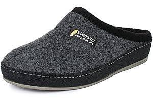 Schawos Filcowe kapcie dla mężczyzn, wysokiej jakości pantofle, Made in Germany, z anatomicznie ukształtowaną wkładką i aktywną amortyzacją pięty