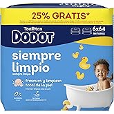 Dodot Baby Dry Wipes, 384 Wipes, Recovers Baby's Skin pH (6 Packs of 64)