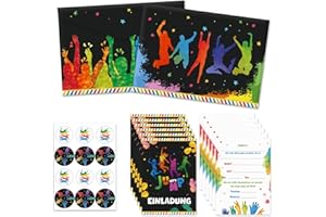 NHYDZSZ 12 Trampolin Einladungskarten Kindergeburtstag,Jump Party Einladung,Einladungen/Einladungskarten,Einladungskarten Geburtstag,Einladung Kindergeburtstag FüR MäDchen Und Jungen