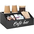 Organisateur De Comptoir En Bois Pour Café - Rangement Tasses, Capsules, Snacks Pour Cuisine Ou Bureau