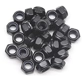 Hitefu 100PCS M4 x 0.7mm Hex Lock Nuts, Black Nylon - 100pcs Hitefu 100PCS M4 x 0.7mm Hex Lock Nuts, Black Nylon - 100pcs