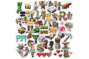 YOIMCKAY 100 Miner Aufkleber für Kinder, Game Stickers, Wasserfeste Aufkleber für Laptops, Tablets, Wasserflaschen, Tassen, Skateboards, Gitarren, Handys, Kühlschränke, Fahrräder