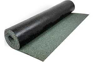 NOVECRAFTO Fieltro de poliéster verde para techos de cobertizo de 10 m x 1 m, con clavos galvanizados de 13 mm, paquete de 50 unidades incluidas, fieltro de techo resistente de 25 años de vida