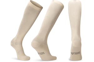 DANISH ENDURANCE Medizinische Kompressionsstrümpfe aus Bio-Baumwolle (1 | 3 Paar), 14-18 mmHg, Stützstrümpfe, Kompressionssocken, Thrombosestrümpfe Flug, Schwangerschaft, Laufen, für Damen & Herren