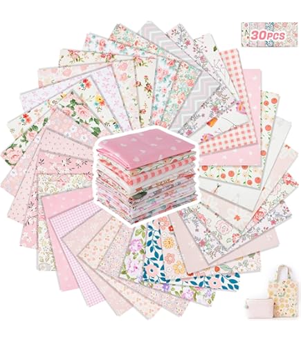 Tatuo 30 Piezas 25 Cm Tela De Algodón Cuadros Florales | Envío gratis