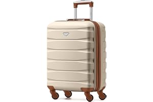 Flight Knight Valigie Rigide in ABS Leggere a 4 Ruote - Bagaglio a Mano Approvato per Oltre 60 Compagnie Aeree Tra Cui Easyjet, Jet2 E Dimensioni Massime per Ryanair (Priorita) 55x40x20cm